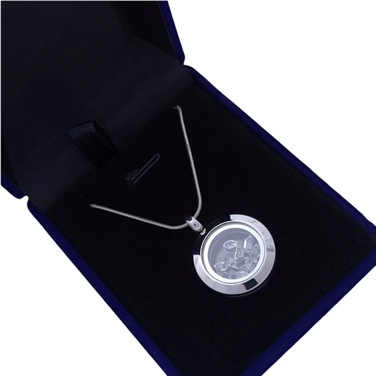 Herkimer Diamond Locket Pendant with Gift Box